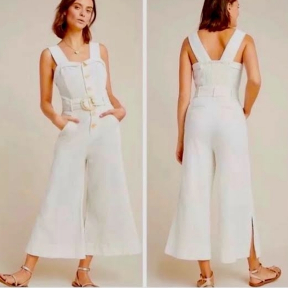 Anthropologie Pants - ANTHROPOLOGIE SIZE 14 Elegant White Jumpsuit. USED GOOD CONDITION.